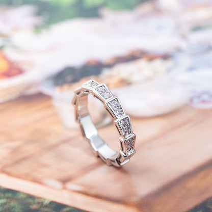 [Polaidi Jewelry]SERPENTI RING SILVER DIAMOND PAVED 3MM