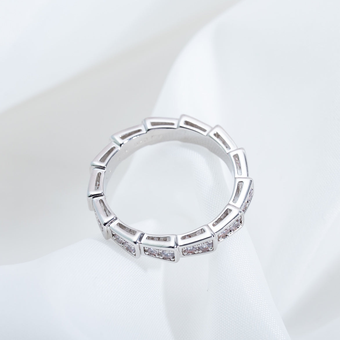 [Polaidi Jewelry]SERPENTI RING SILVER DIAMOND PAVED 3MM