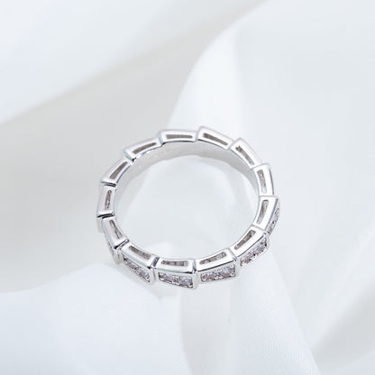[Polaidi Jewelry]SERPENTI RING SILVER DIAMOND PAVED 3MM