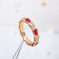 [Polaidi Jewelry ]SERPENTI RING PINK GOLD CARNELIAN DIAMOND 3MM