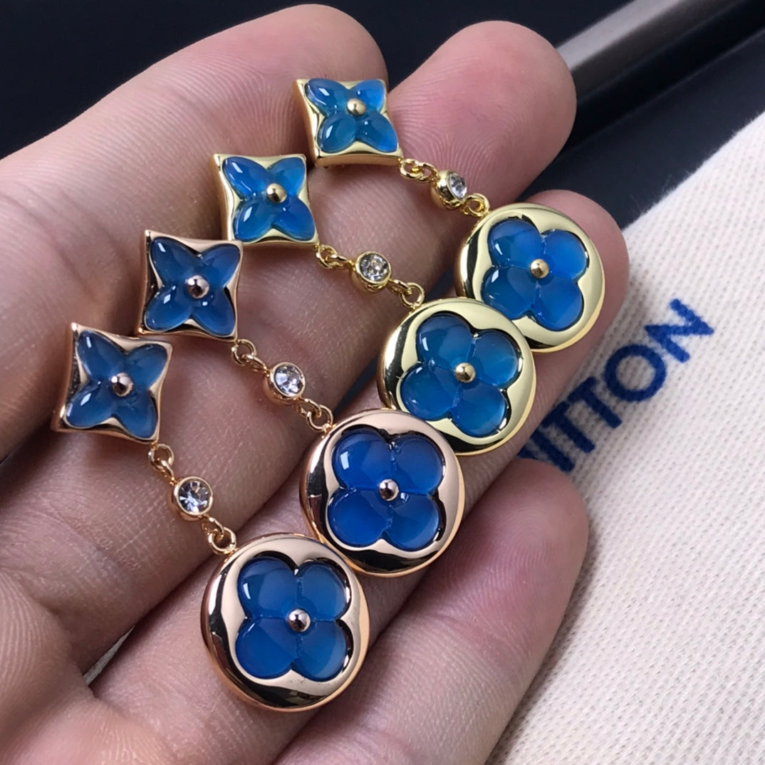 [：Polaidi Jewelry]STAR AND SUN AGATE DIAMOND EARRINGS