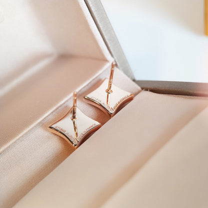 [Polaidi Jewelry]STAR MOP PINK GOLD EARRINGS