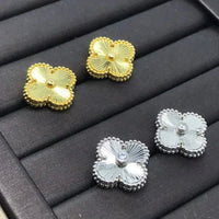 [Polaidi Jewelry ]CLOVER MINI 9.5MM LASER EARRINGS