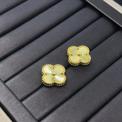 [：Polaidi Jewelry]CLOVER MINI 9.5MM LASER EARRINGS