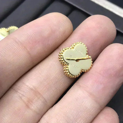 [Polaidi Jewelry]CLOVER MINI 9.5MM LASER EARRINGS