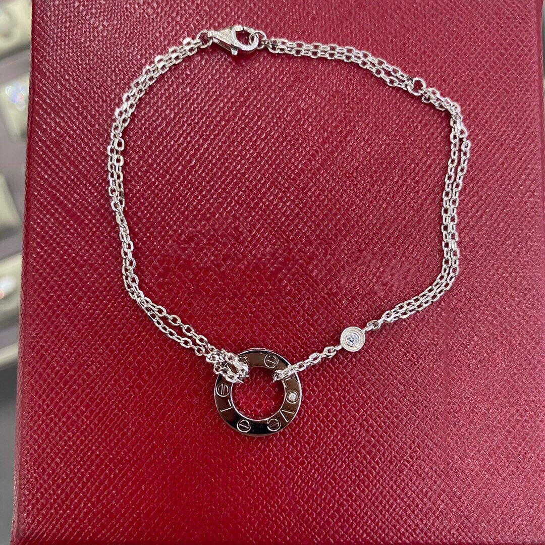 [：Polaidi Jewelry]LOVEブレスレット 2ダイヤモンド