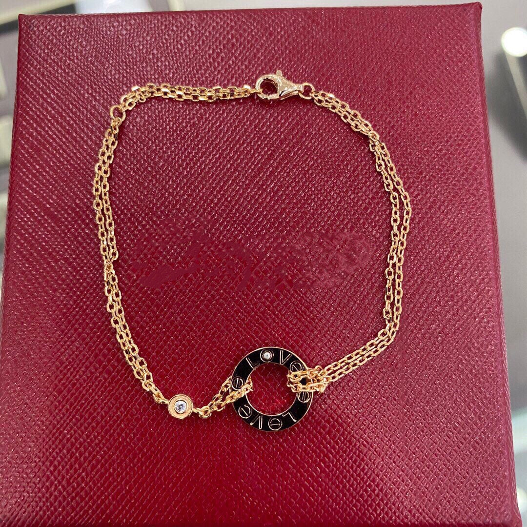 [：Polaidi Jewelry]LOVEブレスレット 2ダイヤモンド