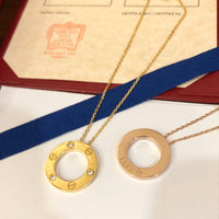 [Polaidi Jewelry ]LOVE NECKLACE 16MM 3 DIAMONDS