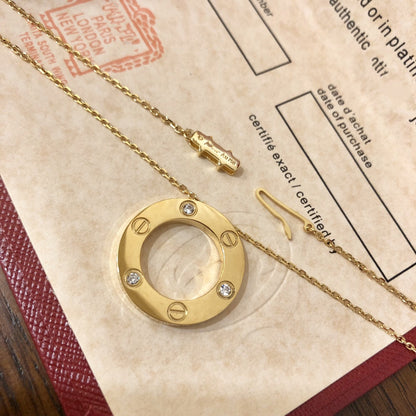 [：Polaidi Jewelry]LOVE NECKLACE 16MM 3 DIAMONDS