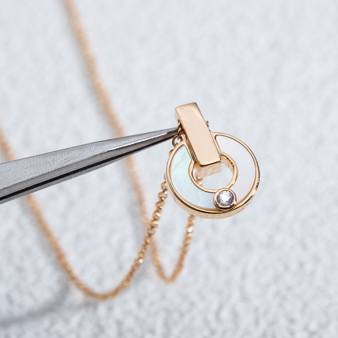 [Polaidi Jewelry]GARI NECKLACE PINK GOLD MOP