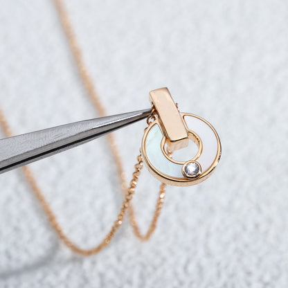 [Polaidi Jewelry]GARI NECKLACE PINK GOLD MOP