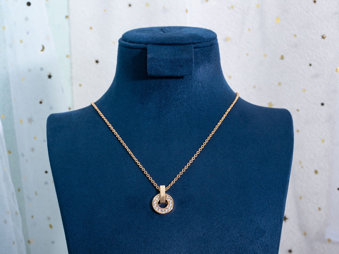 [Polaidi Jewelry]GARI NECKLACE PINK GOLD DIAMOND