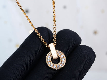 [Polaidi Jewelry]GARI NECKLACE PINK GOLD DIAMOND