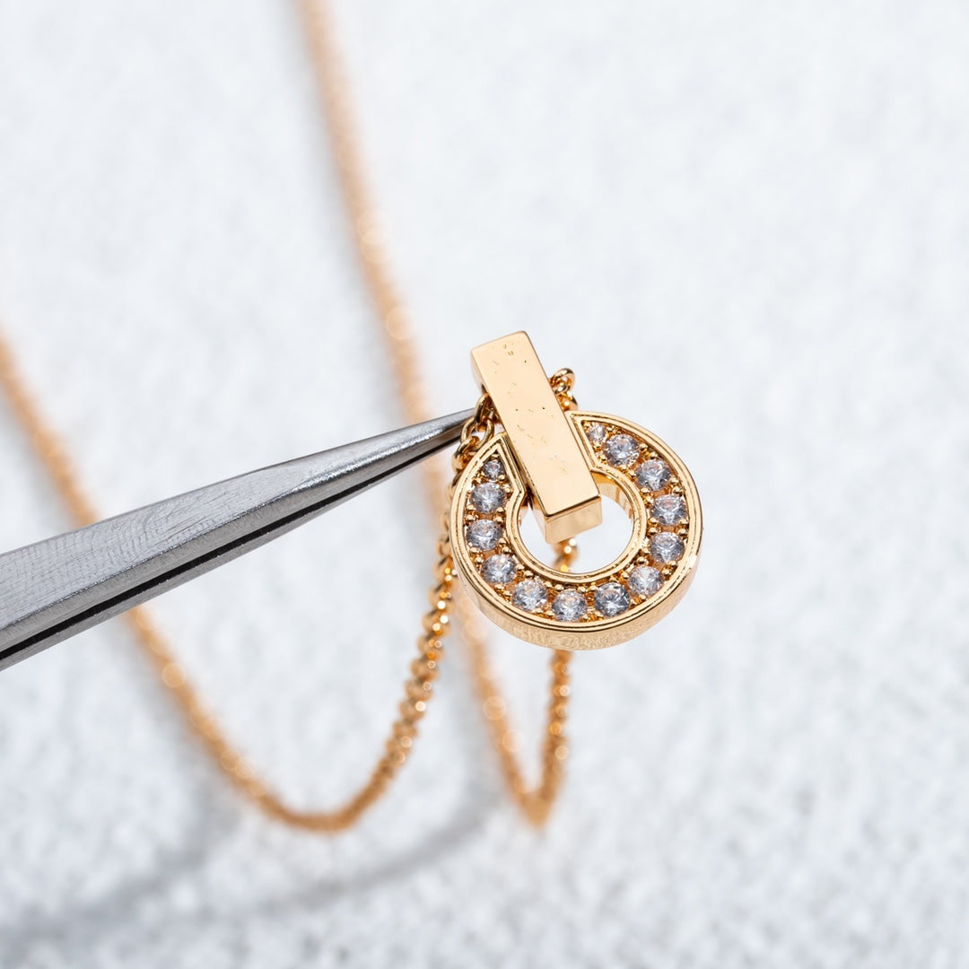 [Polaidi Jewelry]GARI NECKLACE PINK GOLD DIAMOND