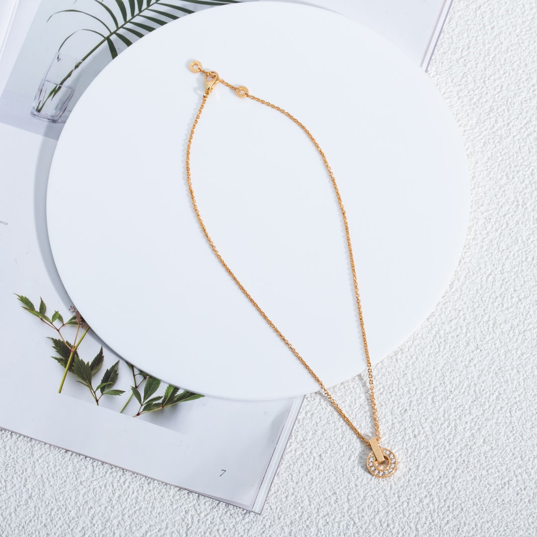 [Polaidi Jewelry]GARI NECKLACE PINK GOLD DIAMOND