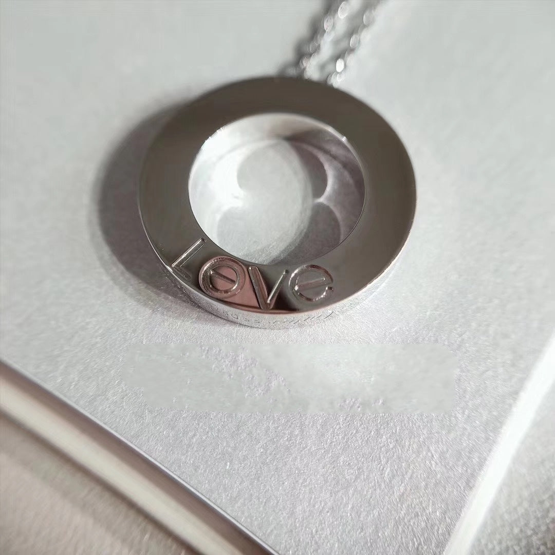 [Polaidi Jewelry]LOVE NECKLACE ADJUSTABLE SILVER