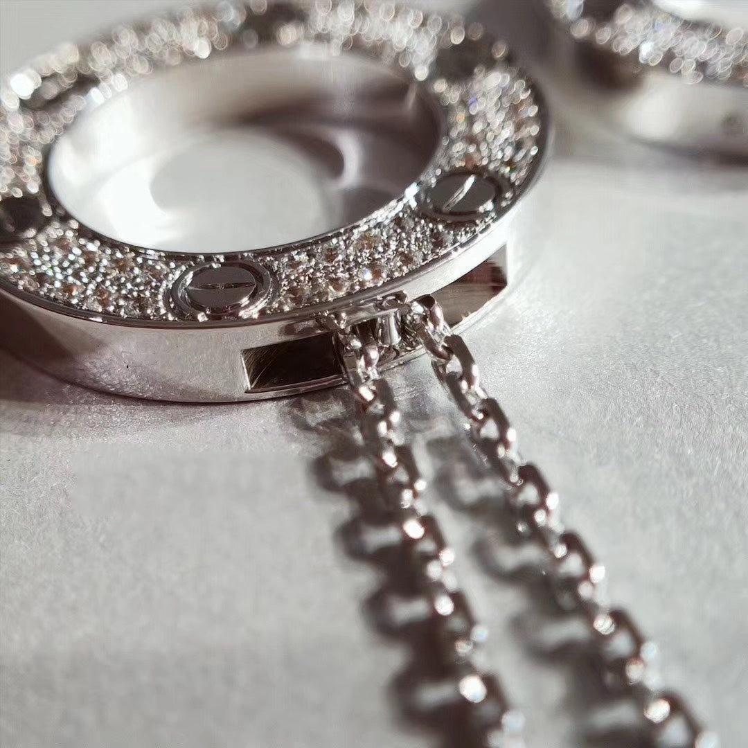 [Polaidi Jewelry]LOVE NECKLACE ADJUSTABLE SILVER
