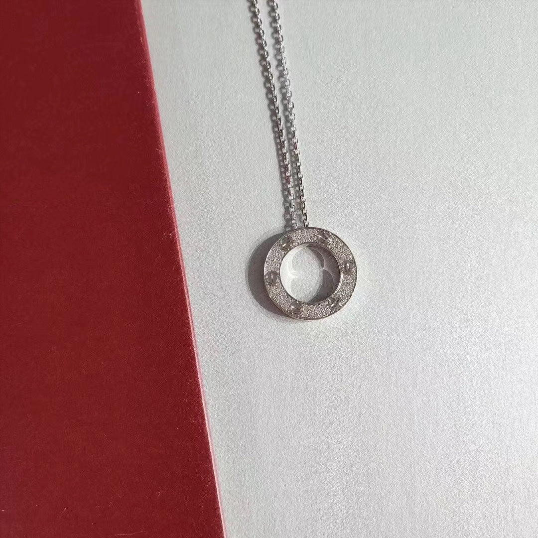 [Polaidi Jewelry]LOVE NECKLACE ADJUSTABLE SILVER