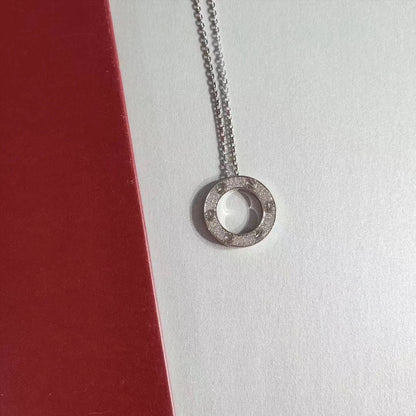 [Polaidi Jewelry]LOVE NECKLACE ADJUSTABLE SILVER