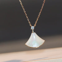 [Polaidi Jewelry ]DREAM NECKLACE WHITE MOP PINK GOLD 1 DIAMOND