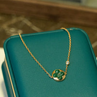 [Polaidi Jewelry ]SUN MALACHITE 1 DIAMOND PINK GOLD BRACELET