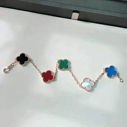 [Polaidi Jewelry]CLOVER 5 MOTIFS MULTICOLOR BRACELET