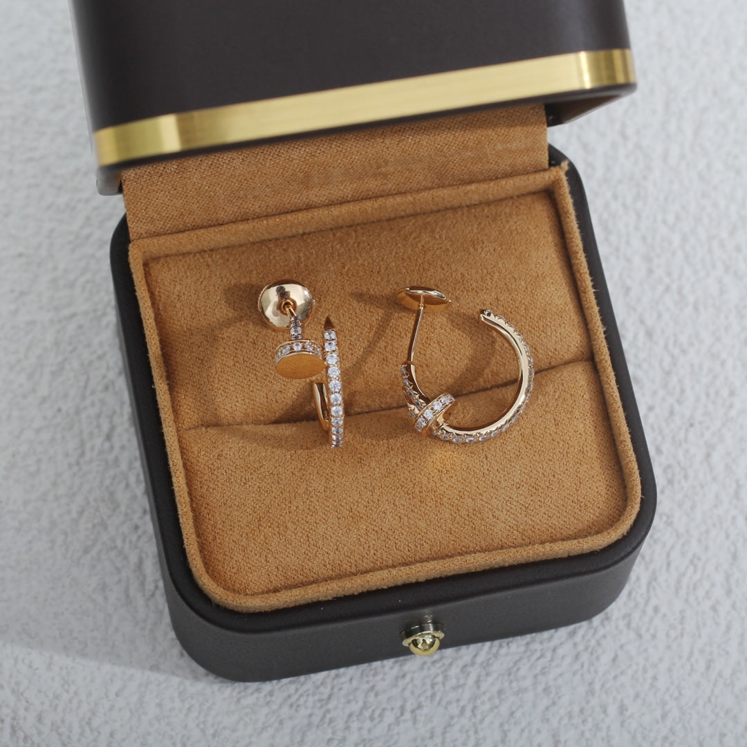 [：Polaidi Jewelry]JUSTE EARRINGS 12.75MM PINK GOLD DIAMOND