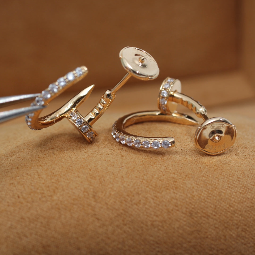 [Polaidi Jewelry]JUSTE EARRINGS 12.75MM PINK GOLD DIAMOND
