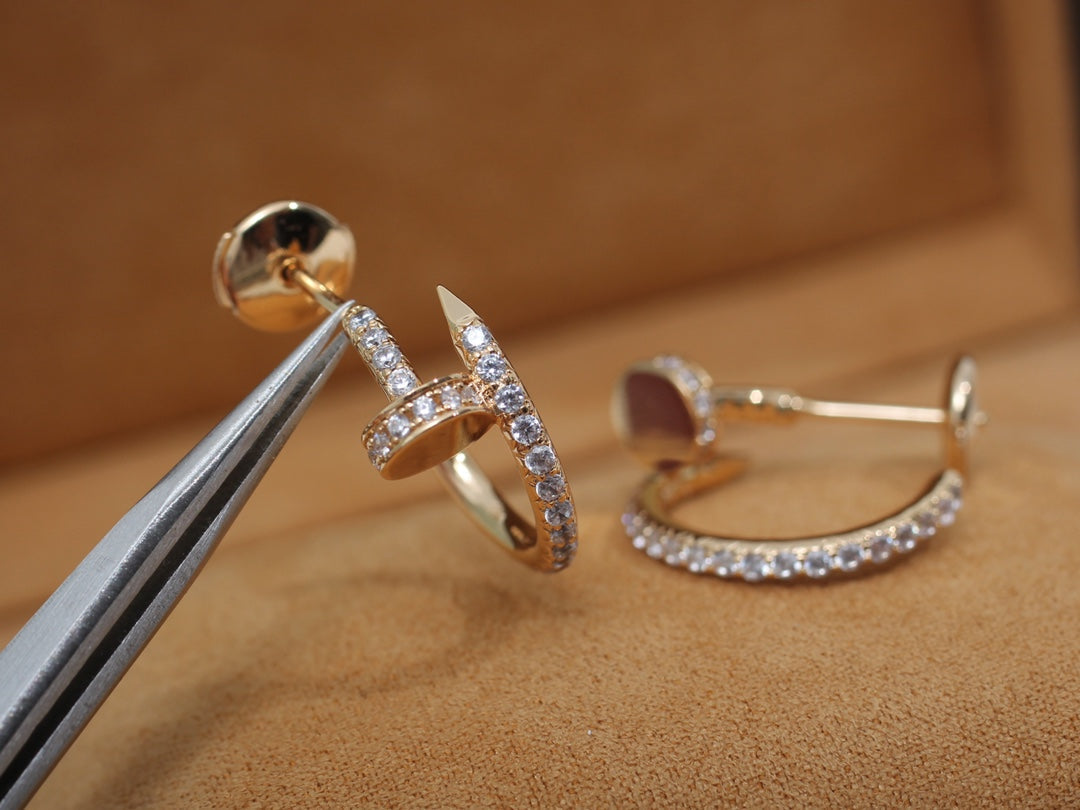 [：Polaidi Jewelry]JUSTE EARRINGS 12.75MM PINK GOLD DIAMOND