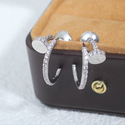 [：Polaidi Jewelry]JUSTE EARRINGS 12.75MM SILVER DIAMOND