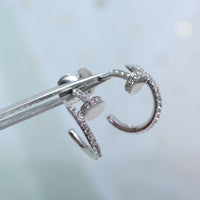 [Polaidi Jewelry ]JUSTE EARRINGS 12.75MM SILVER DIAMOND
