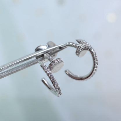 [Polaidi Jewelry]JUSTE EARRINGS 12.75MM SILVER DIAMOND