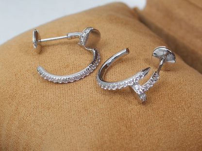[：Polaidi Jewelry]JUSTE EARRINGS 12.75MM SILVER DIAMOND