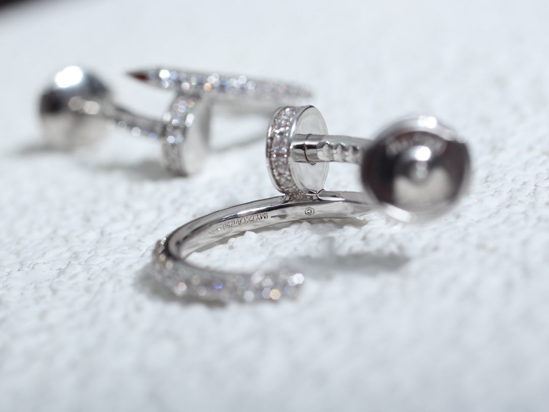 [Polaidi Jewelry]JUSTE EARRINGS 12.75MM SILVER DIAMOND