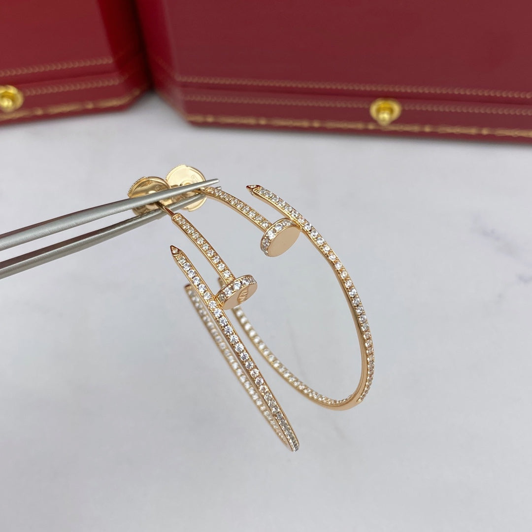 [：Polaidi Jewelry]JUSTE EARRINGS FULL DIAMONDS 1.8MM