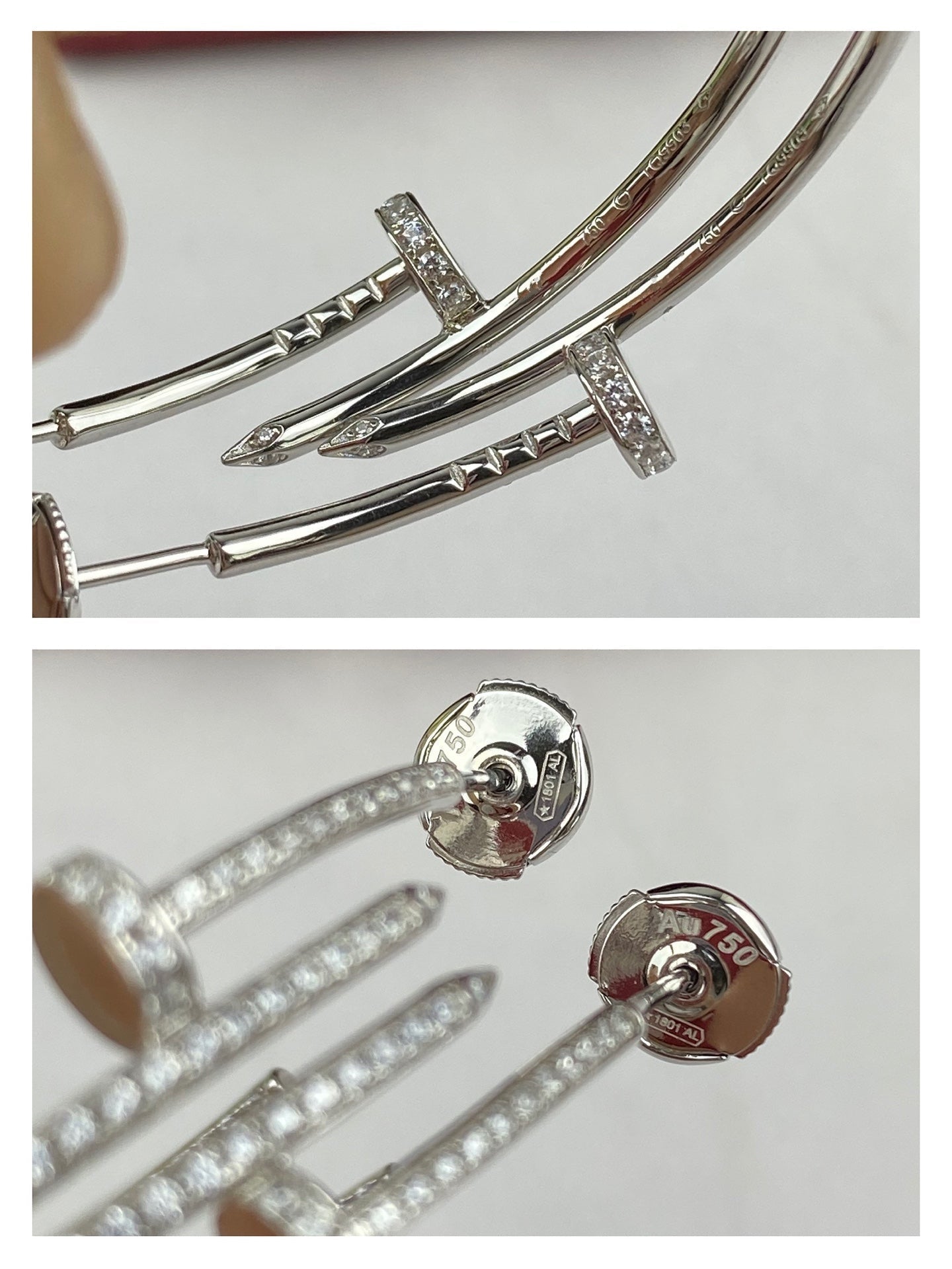 [：Polaidi Jewelry]JUSTE EARRINGS FULL DIAMONDS 1.8MM