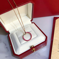 [Polaidi Jewelry ]JUSTE NECKLACE GOLD RED DIAMONDS