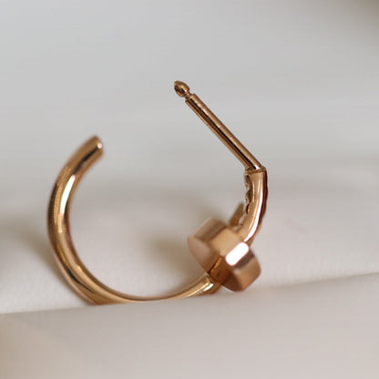 [：Polaidi Jewelry]JUSTE EARRINGS PINK GOLD