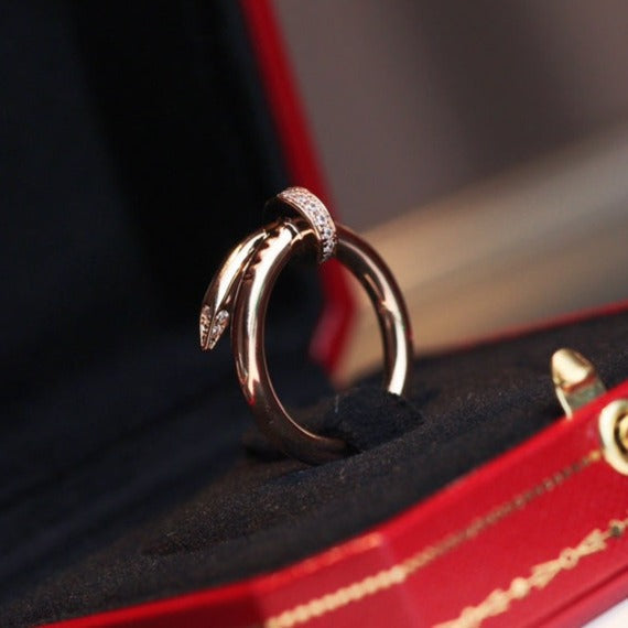 [：Polaidi Jewelry]JUSTE RING 2.65MM PINK GOLD DIAMOND