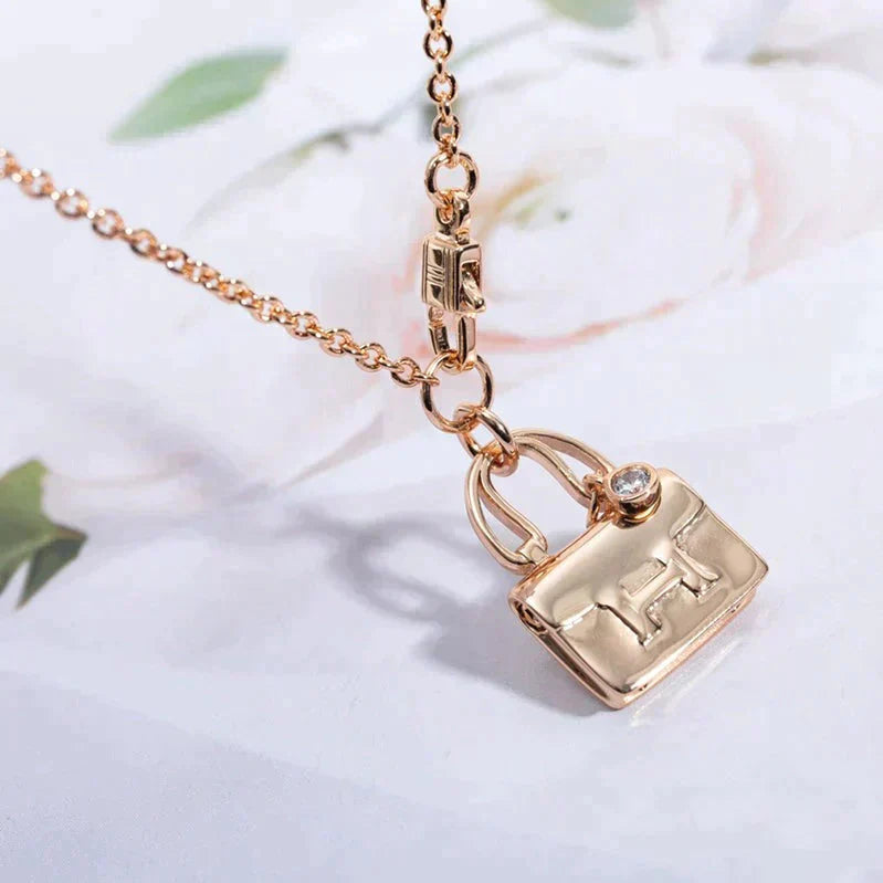 [：Polaidi Jewelry]AMULETTE PEDANT ROSE GOLD NECKLACE