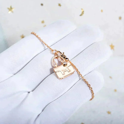 [：Polaidi Jewelry]AMULETTE PEDANT ROSE GOLD NECKLACE