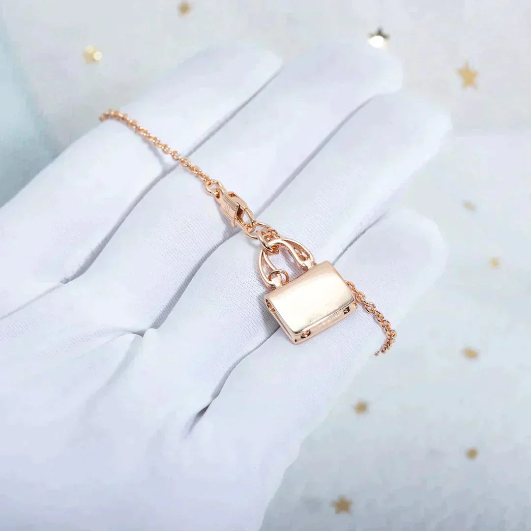 [：Polaidi Jewelry]AMULETTE PEDANT ROSE GOLD NECKLACE