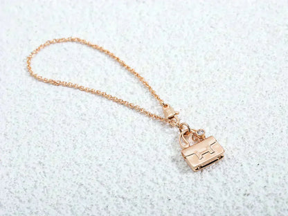 [Polaidi Jewelry]AMULETTE PEDANT ROSE GOLD NECKLACE