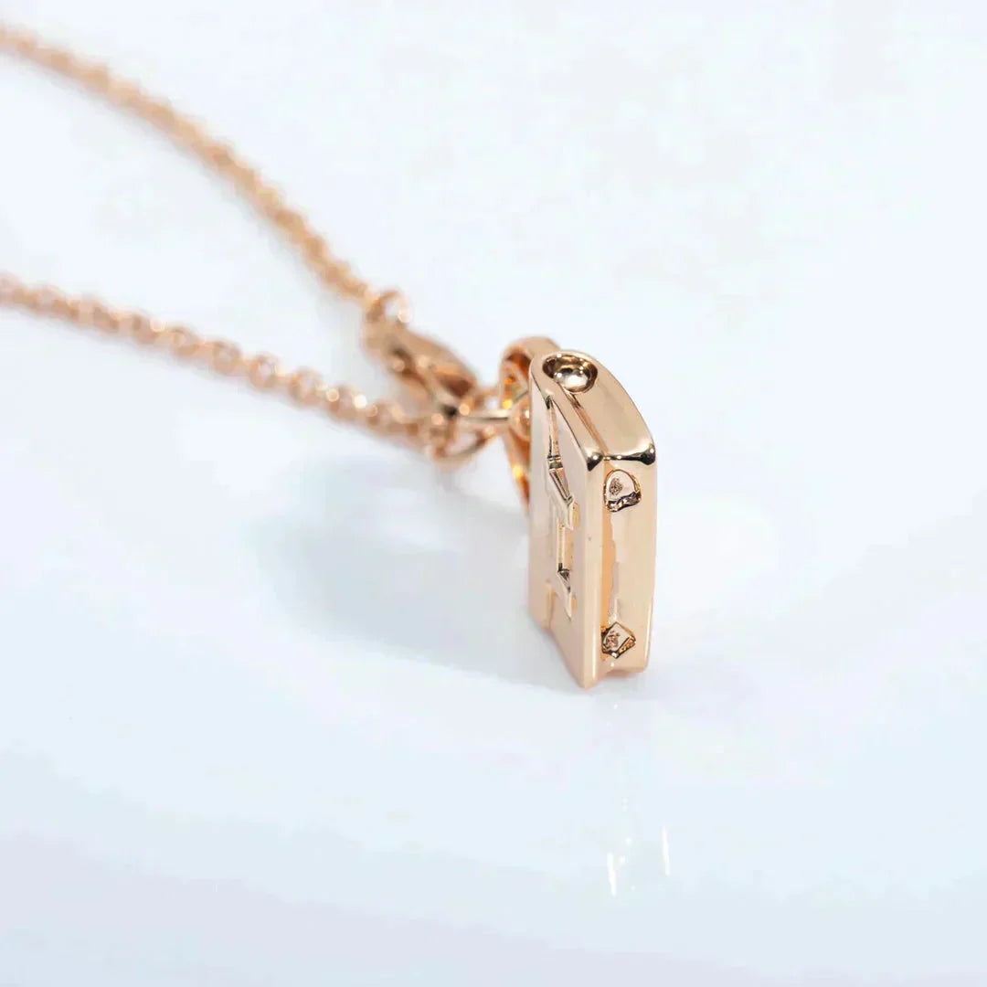 [Polaidi Jewelry]AMULETTE PEDANT ROSE GOLD NECKLACE