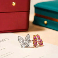 [Polaidi Jewelry ]TWIN BUTTERFLY DIAMOND RING