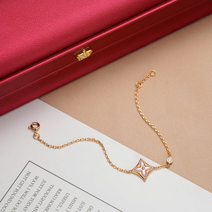 [：Polaidi Jewelry]STAR 1 DIAMOND PINK GOLD BRACELET