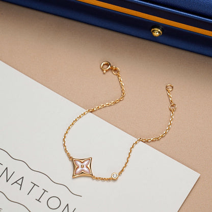 [：Polaidi Jewelry]STAR 1 DIAMOND PINK GOLD BRACELET