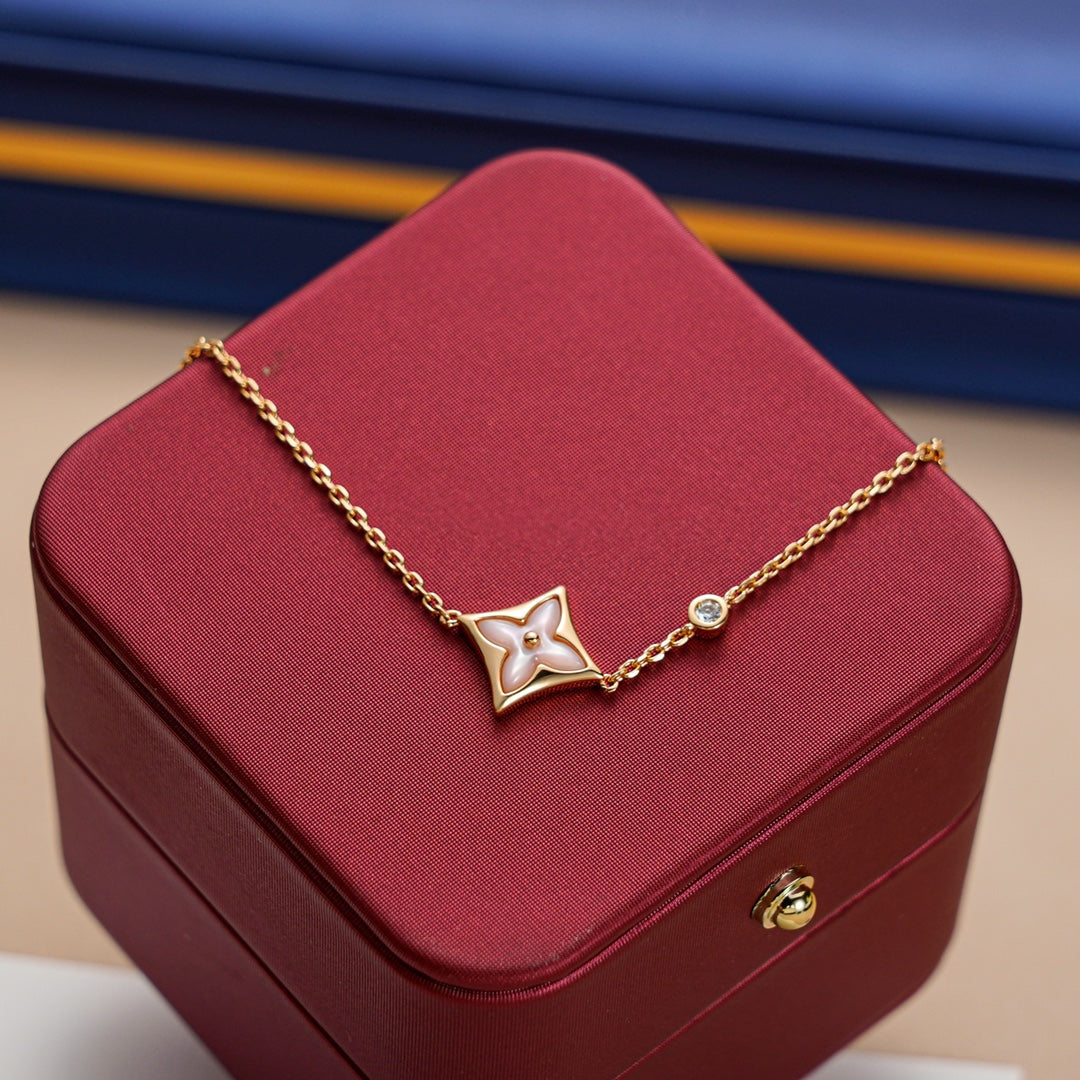 [：Polaidi Jewelry]STAR 1 DIAMOND PINK GOLD BRACELET