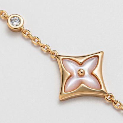 [Polaidi Jewelry]STAR 1 DIAMOND PINK GOLD BRACELET