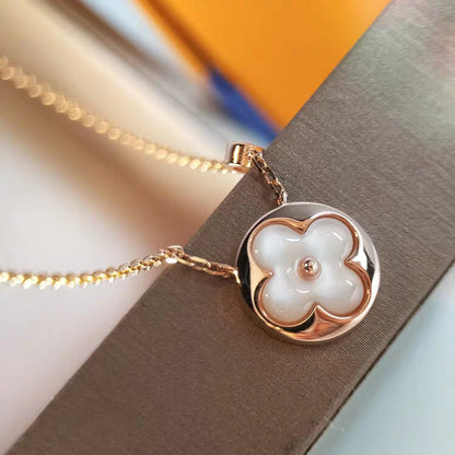 [Polaidi Jewelry]SUN MOP GOLD 1 DIAMOND NECKLACE